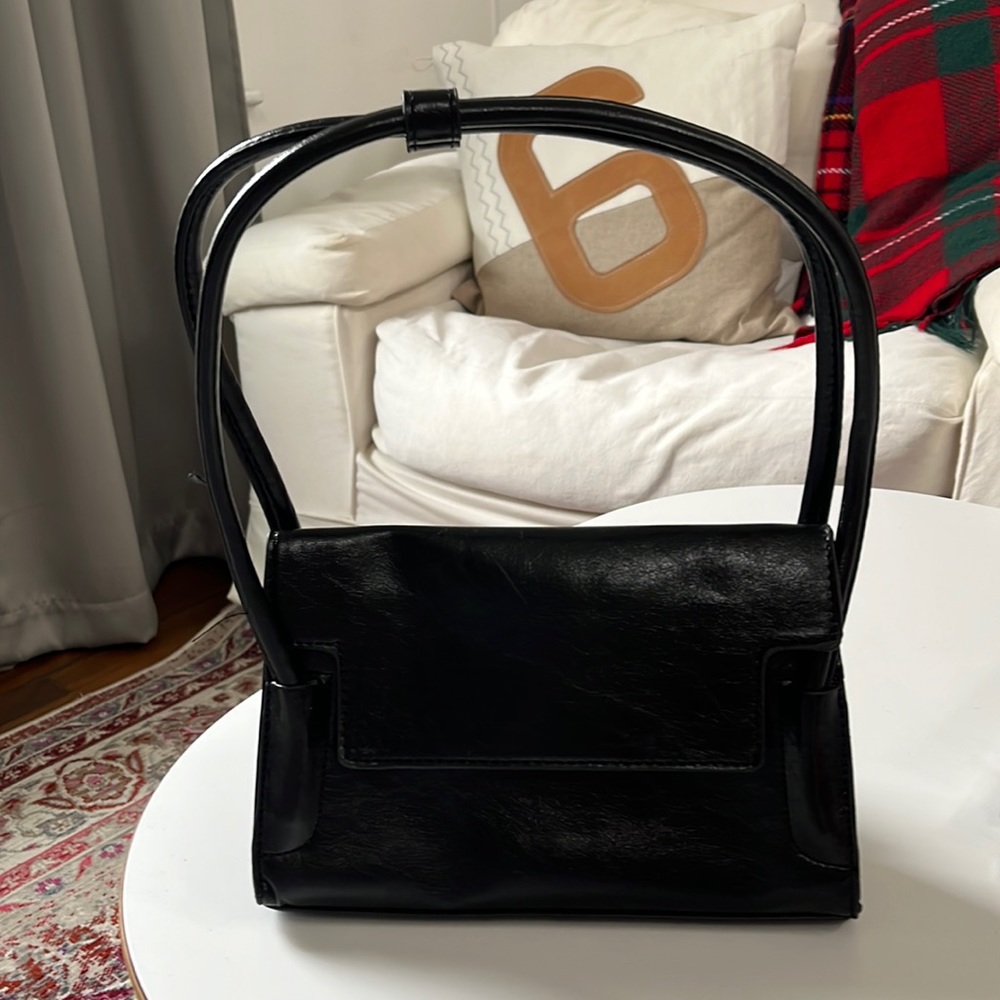 Cute black leather handbag